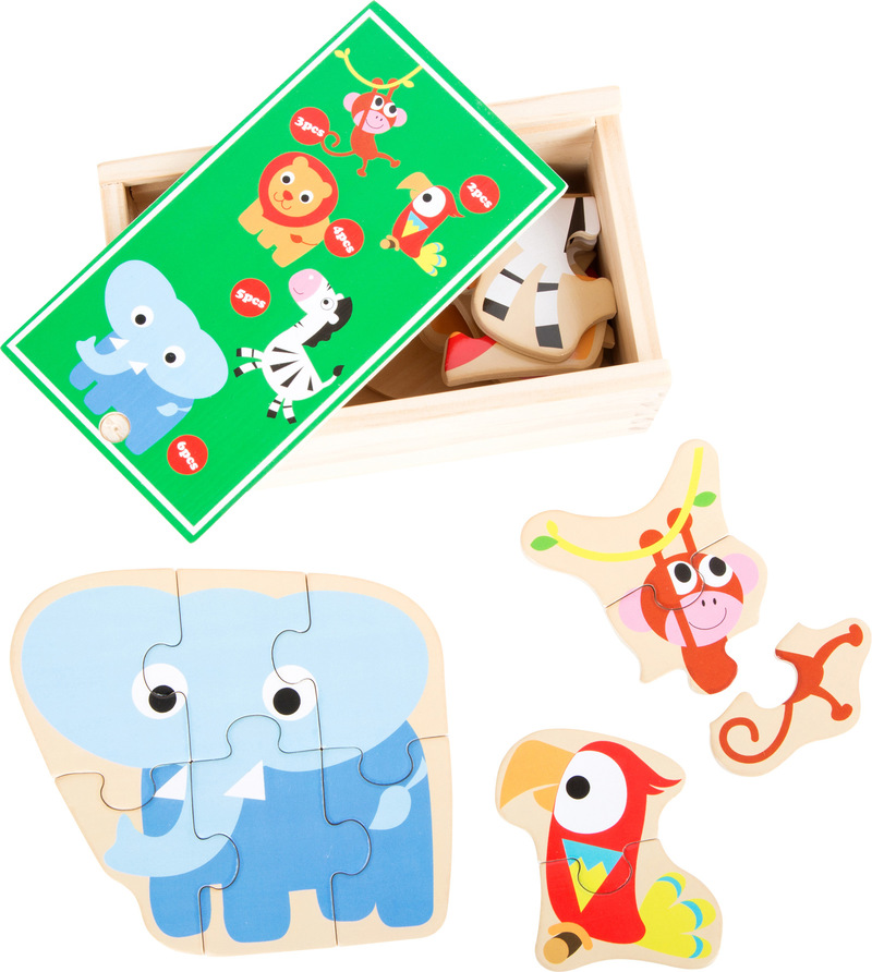 Wild Zoo Animals Puzzle Box  