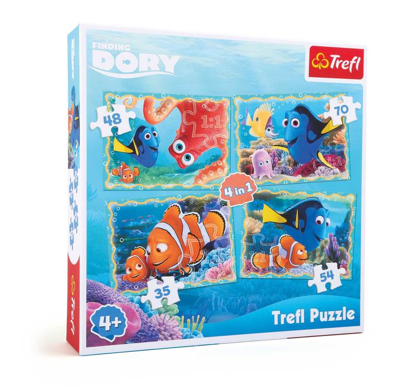 Findet Dorie Puzzle 4 in 1