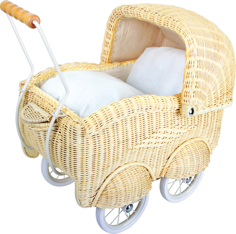 Doll‘s Wicker Pram, large