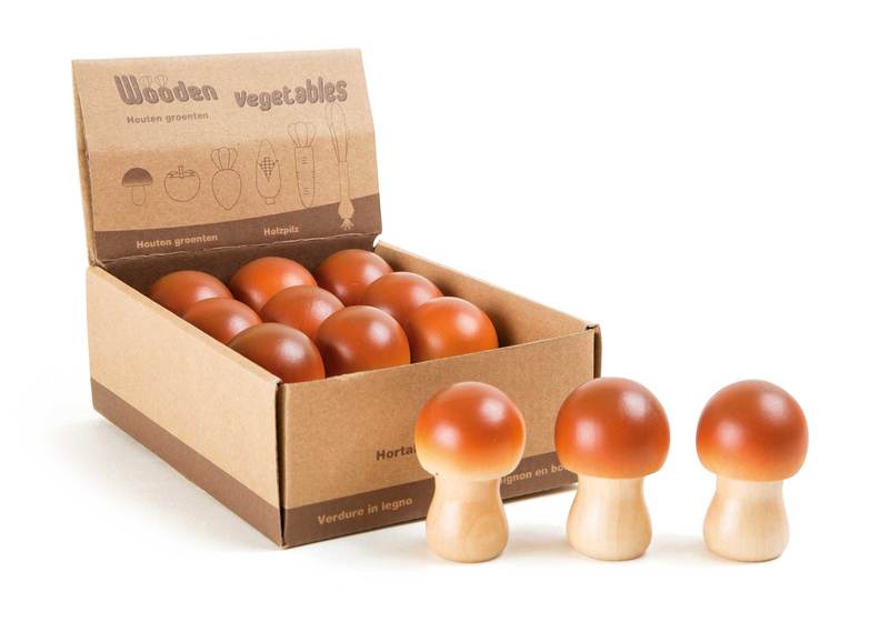 Wooden Mushroom Display