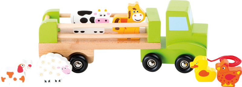 Wooden Car with Animal Transporter