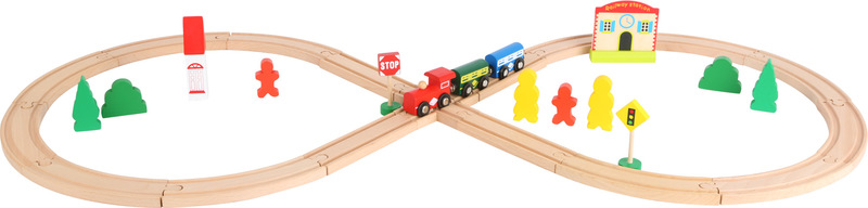 Wooden Toy Train with Train Station  