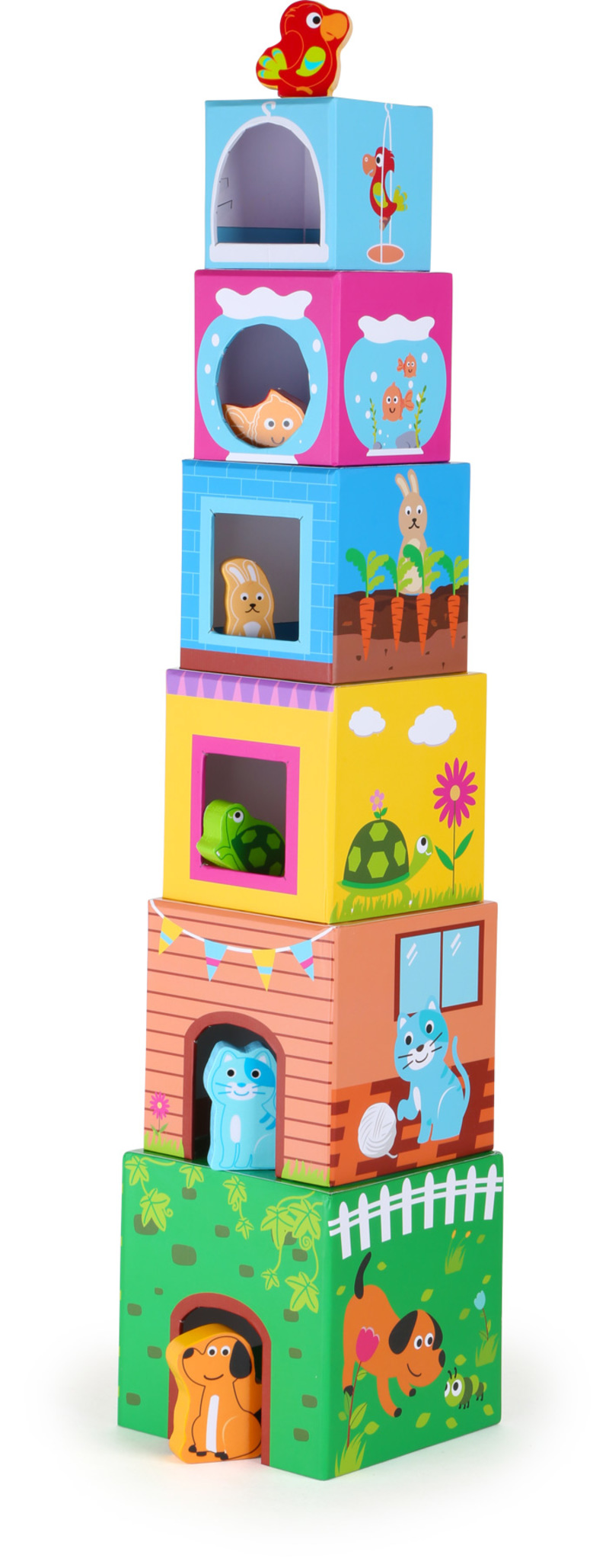 Stacking Cubes with Pet-Figures