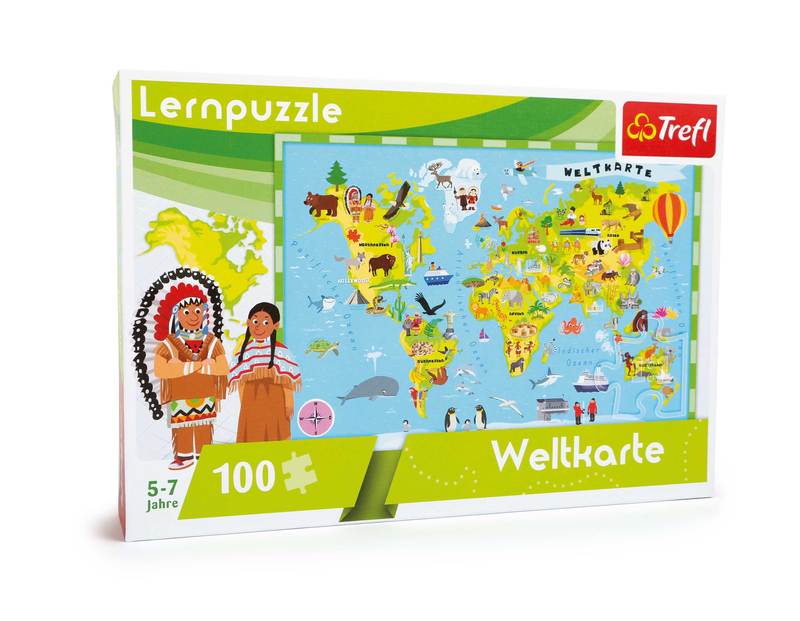 Lernpuzzle Weltkarte