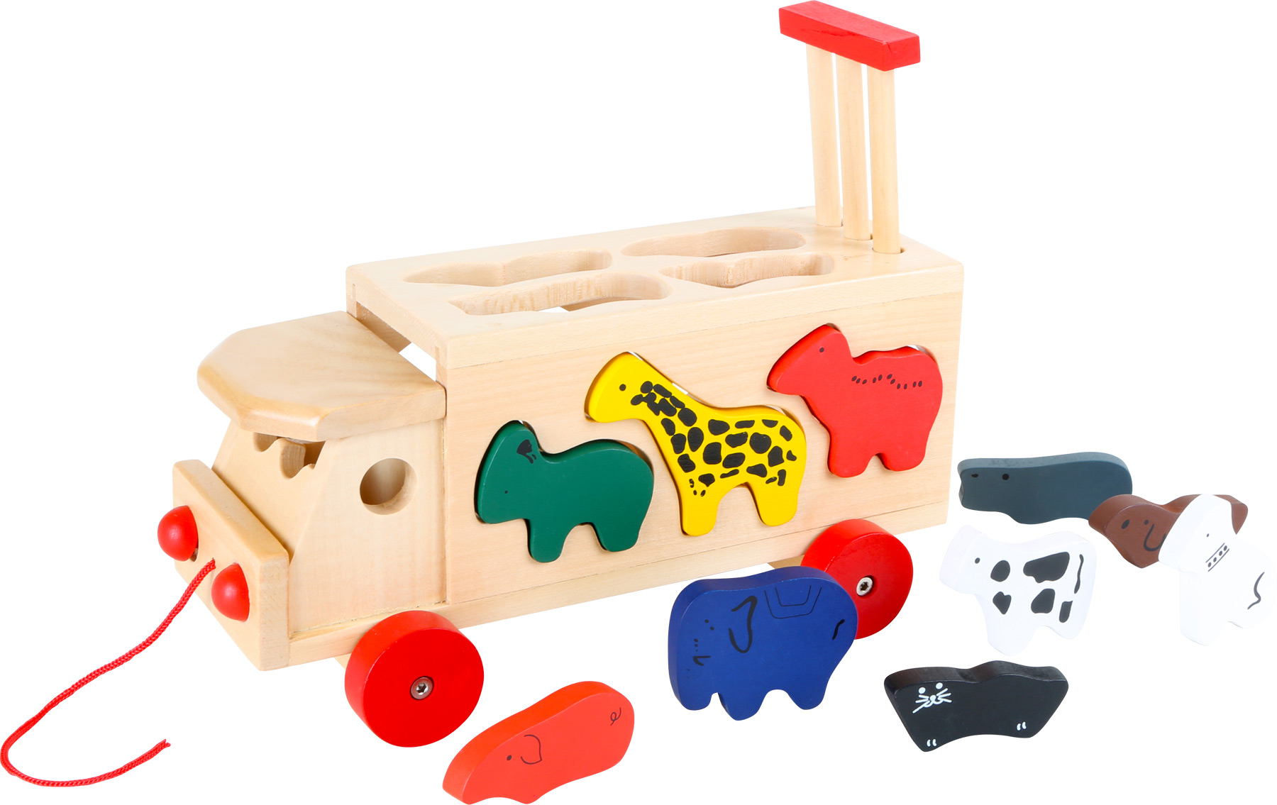 Shape-Fitting Game Zoo Cart with Animals