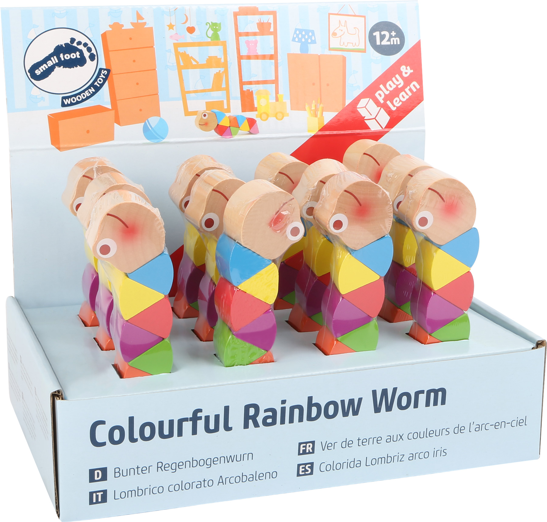 Colourful Rainbow Worm Display  