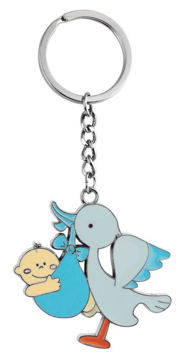 KEY CHAIN STORK SKY-BLUE - NO BOX