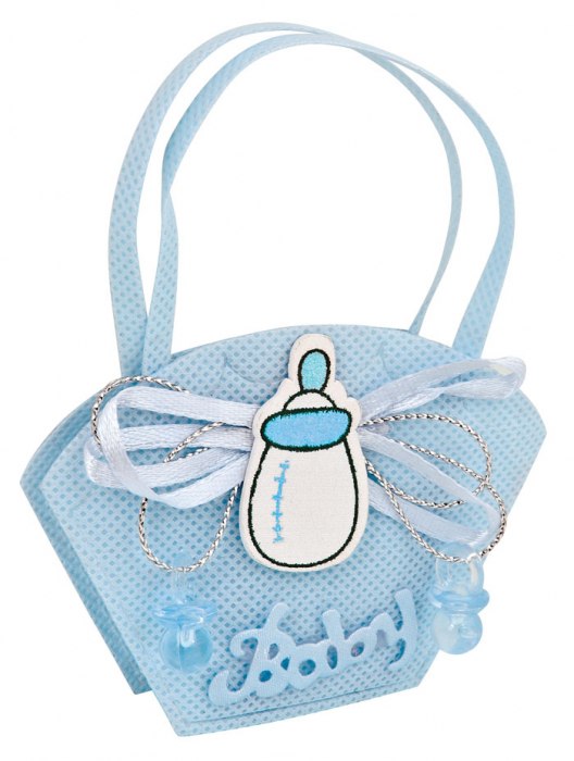 SMALL BAG FAVOR BABY BOTTLE LIGHT BLUE