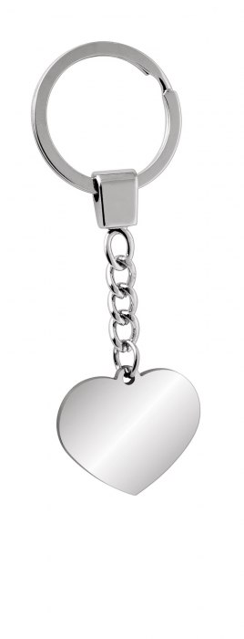 KEY CHAIN STEEL - HEART 26x30mm