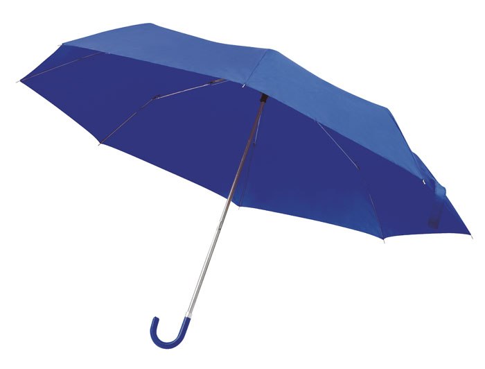 FOLDING UMBRELLA BLUE - PVC HANDLE Ø97cm