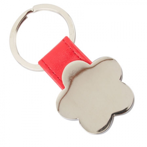 FLOWER SHAPED METAL KEY-RING