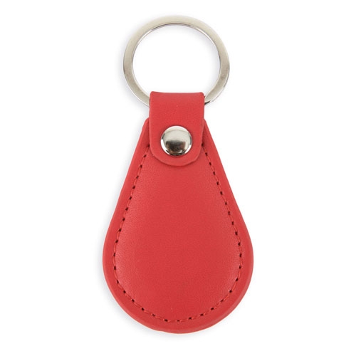 OVAL IMITATION LEATHER KEYRING