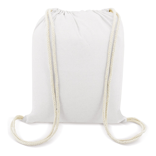 WHITE COTTON BACKPACK 