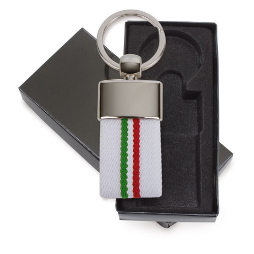 LLAVERO CEINTURE DRAPEAU ITALIE BLANCO