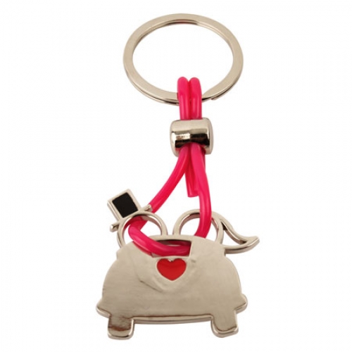 JUST MARRIED SHAPED KEY-RINGRING