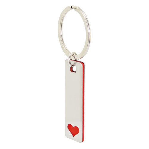 ELONGATED HEART KEY-RING