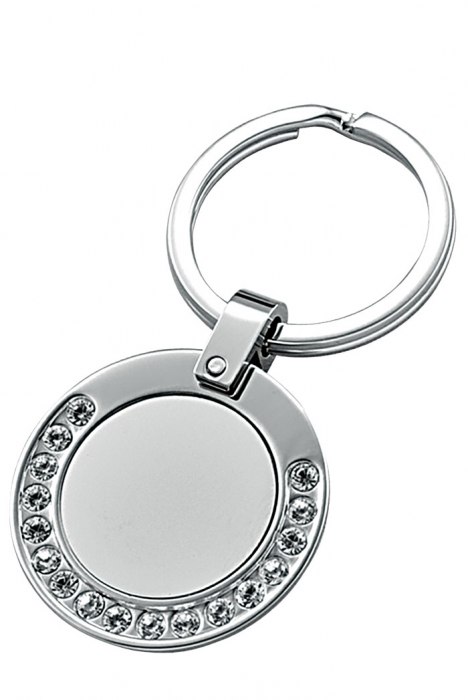 KEYCHAIN  WITH CRYSTALS ROUND