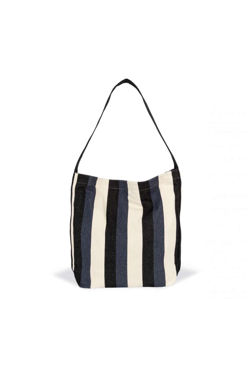 RECYCLED SHOULDER BAG - STRIPED PATTERN