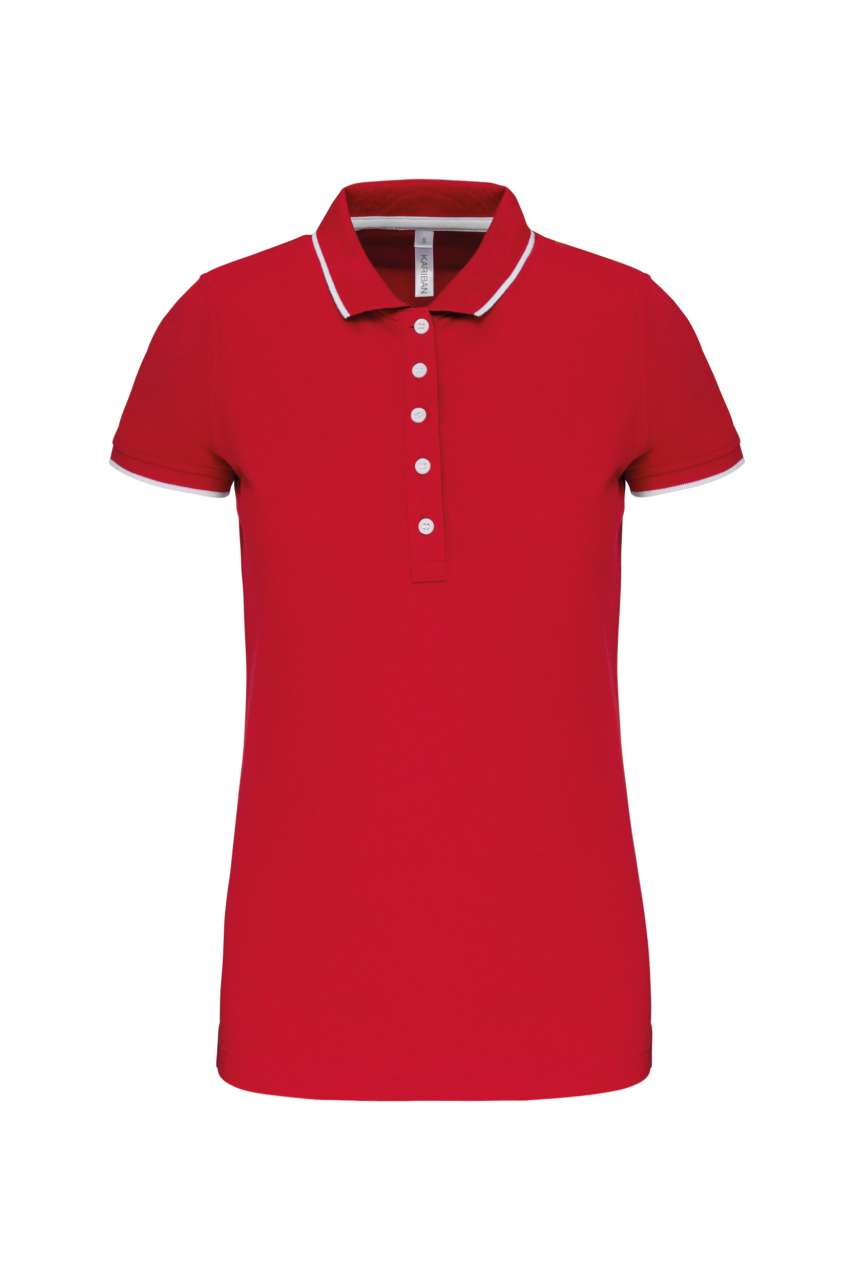 LADIES' SHORT-SLEEVED PIQUÉ KNIT POLO SHIRT