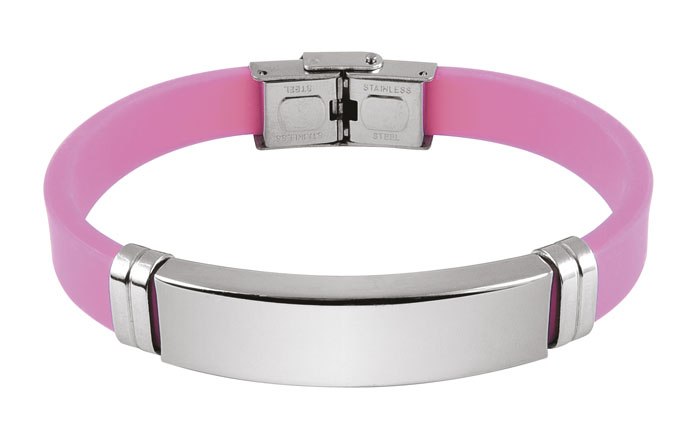 STEEL BRACELET AND PINK EVA