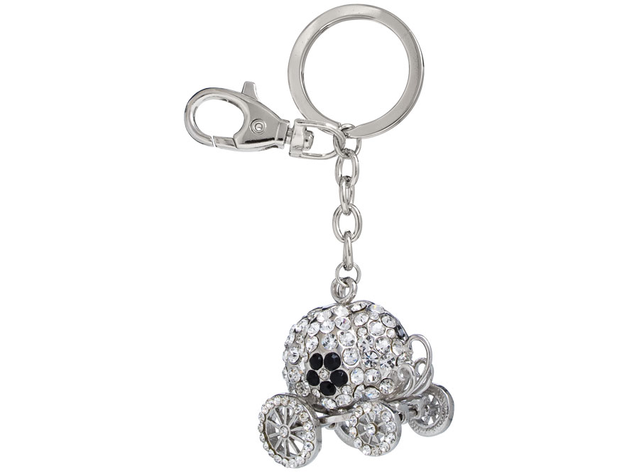 KEYCHAIN CARRIAGE W/ CRYSTALS - NO BOX