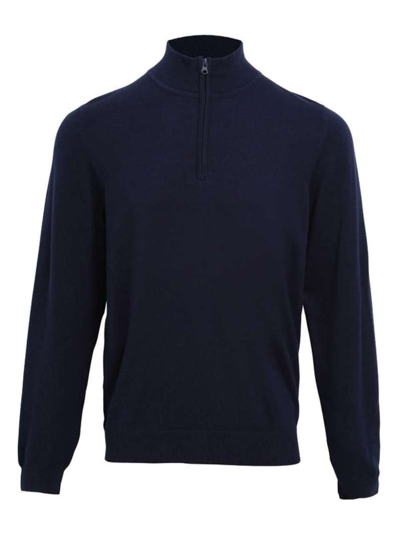 MEN'S QUARTER-ZIP KNITTED SWEATER