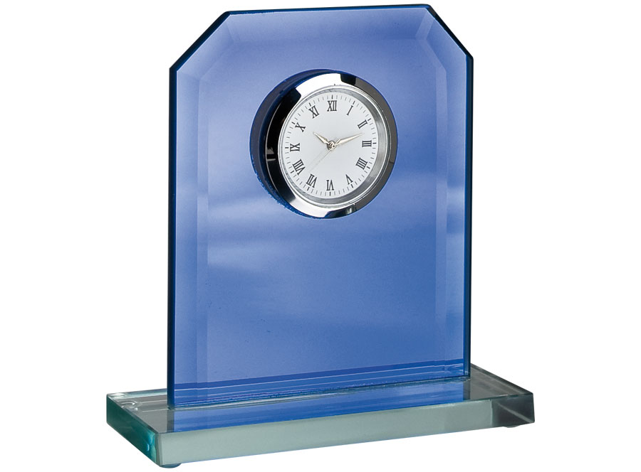 TROPHY GLASS WITH CLOCK - h=130 mm