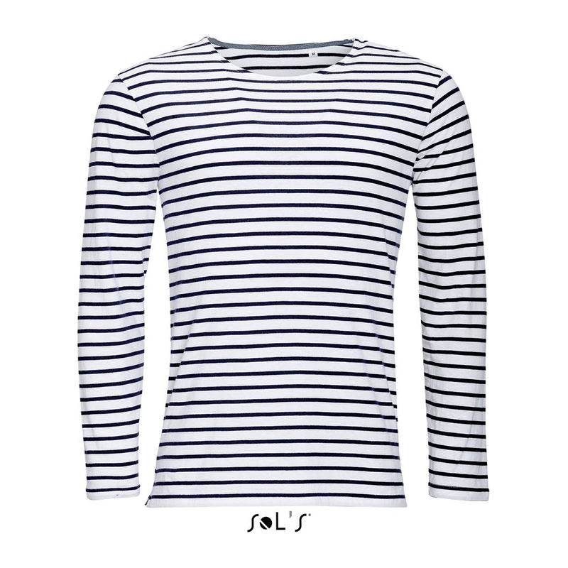 SOL'S MARINE MEN - LONG SLEEVE STRIPED T-SHIRT