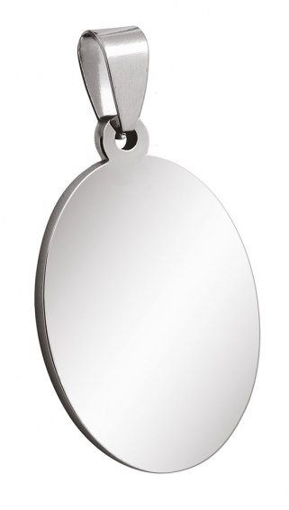 PENDANT OVAL SMALL STEEL 19x28mm