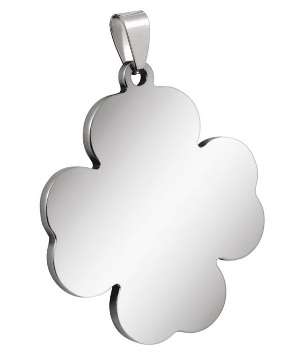 PENDANT FLOWER BIG STEEL 37x42mm