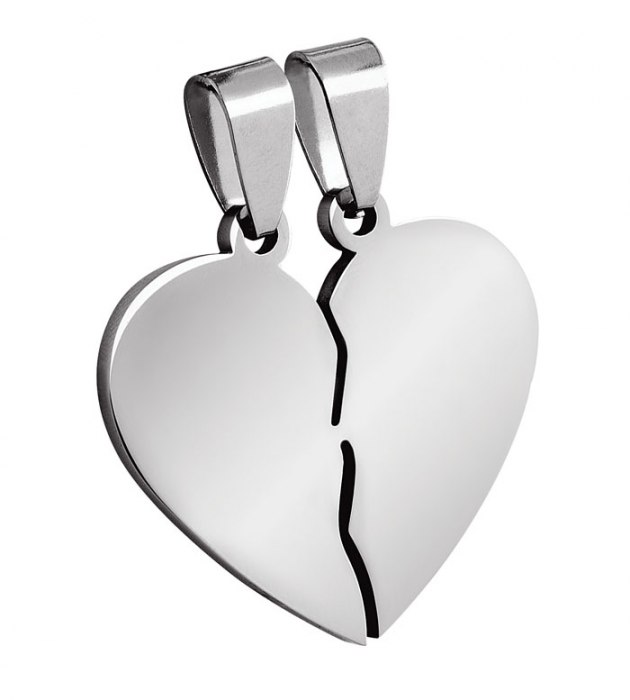 PENDANT STEEL HEART 26x27mm