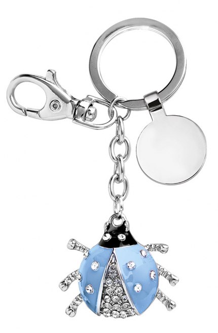 KEY CHAIN LIGHT BLUE LADYBIRD - NO BOX