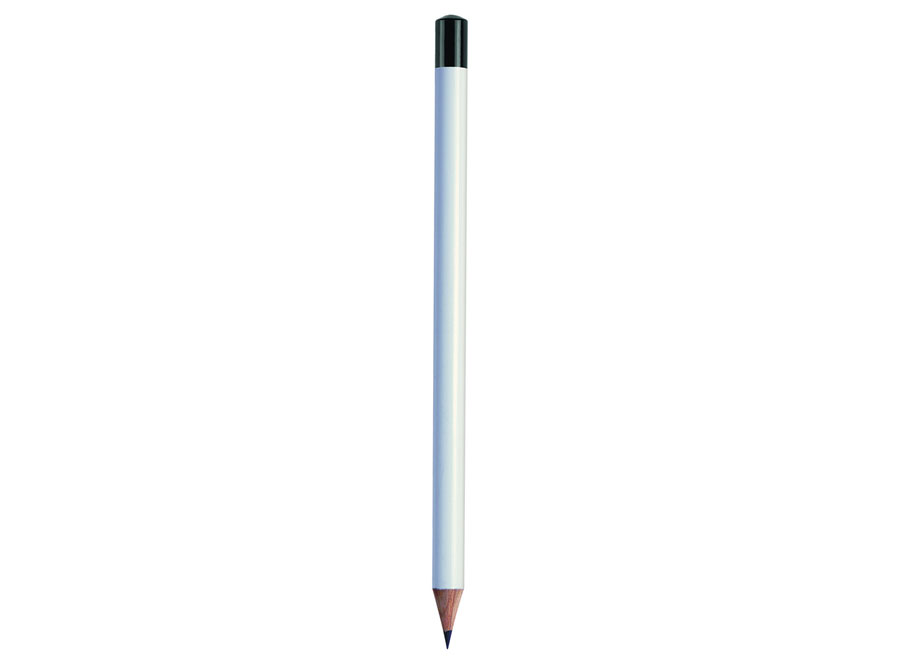 BIG PENCIL WHITE / CAP BLACK -MIN. 50PCS