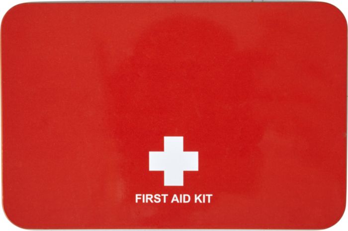 Metal tin first aid kit Hassim