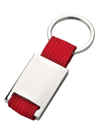 KEYCHAIN SATIN - NYLON RED