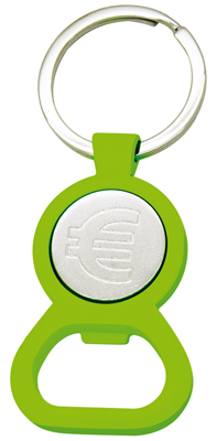 FLUOR GREEN METALLIC KEY RING TRIDENT