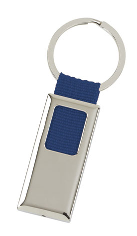 BLUE METALLIC KEY RING HOLE