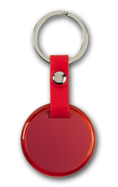 RED METALLIC KEY RING REDOLI