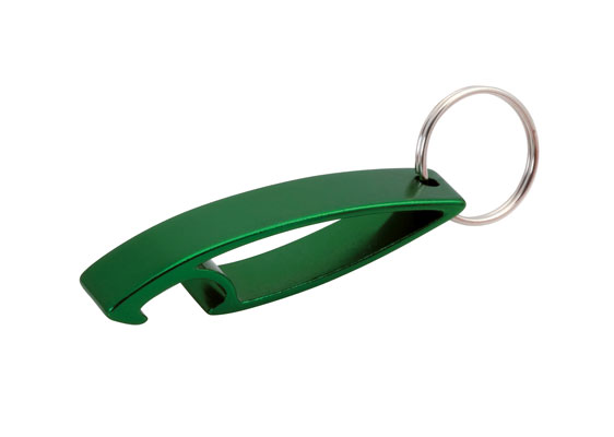 GREEN ALUMINIUM KEYRING LENIS