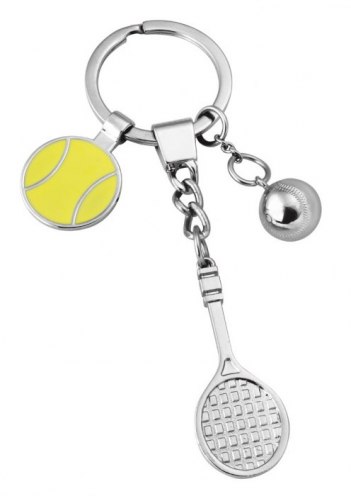 KEY CHAIN TENNIS RACKET, BALL, TOKEN