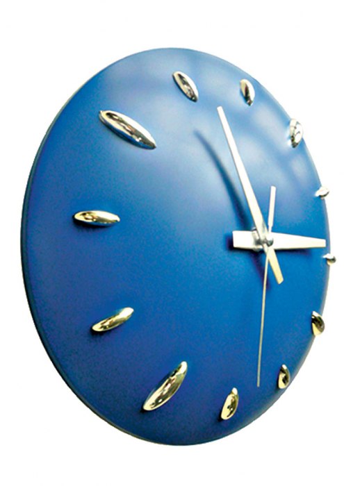 WALLCLOCK PLASTIC BLUE d=28,5 mm