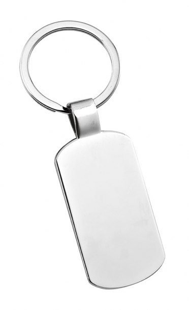 KEY CHAIN W/RECTANGULAR PLATE - NO BOX