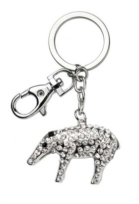 KEYCHAIN TAPIR W/ CRYSTALS - NO BOX