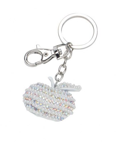 KEYCHAIN APPLE WITH STRASS - NO BOX