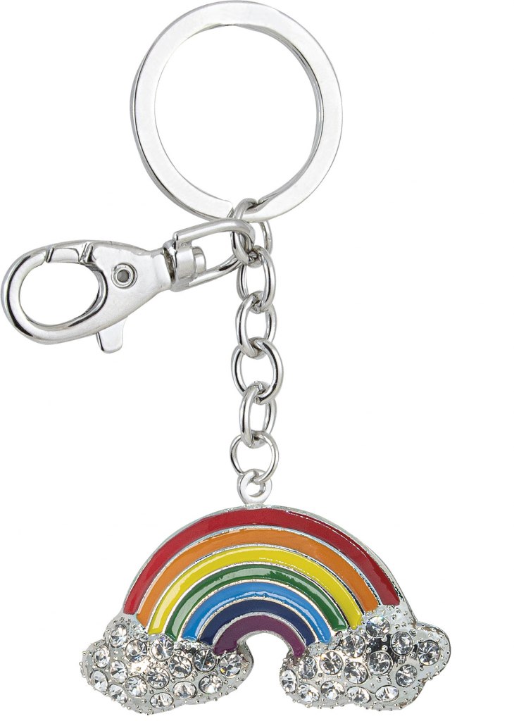 KEY RING RAINBOW WITH STRASS - NO BOX