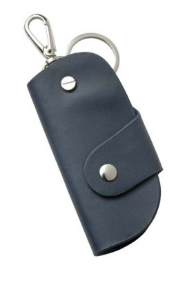 KEYCHAIN  BLUE LEATHER