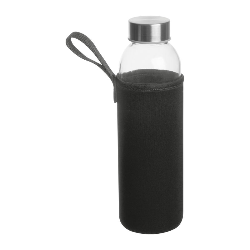 Glass drinking bottle in neoprene pouch Klagenfurt