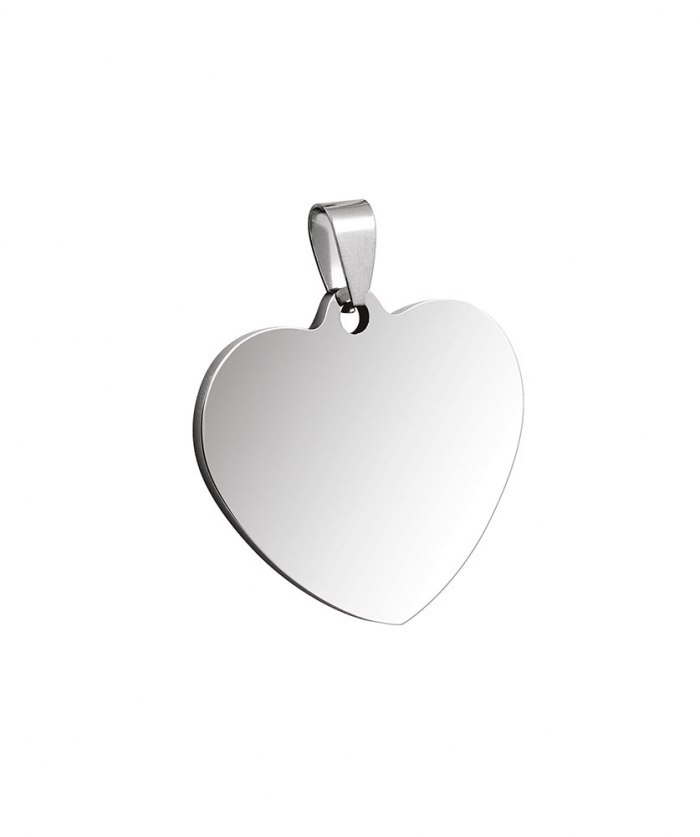 PENDANT STEEL HEART 18,6x20mm