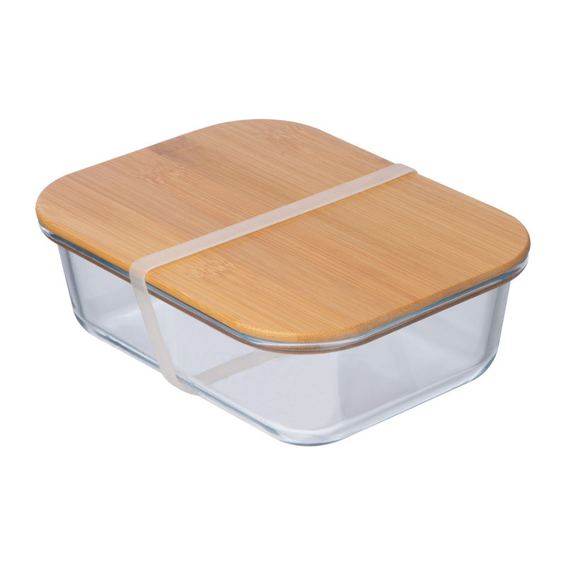 Glass lunchbox with bamboo lid