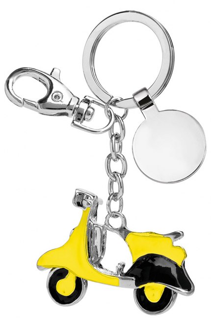 KEY CHAIN YELLOW VESPA - NO BOX